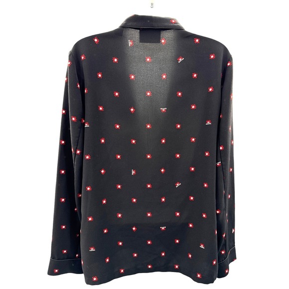 Scotch & Soda Blazer Jacket Size Medium Black Red Sun Atomic Print - Picture 6 of 12